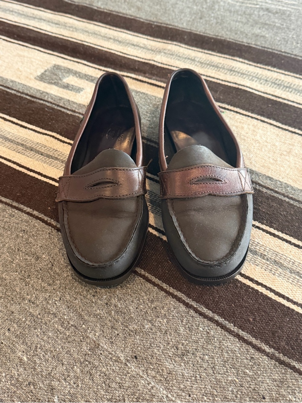 VINTAGE GH Bass Two tone penny loafers
